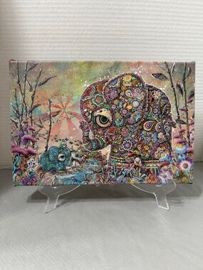 Limited Edition “Embrace” Elephant Canvas Pop Art Graffiti Style Signed Numbered